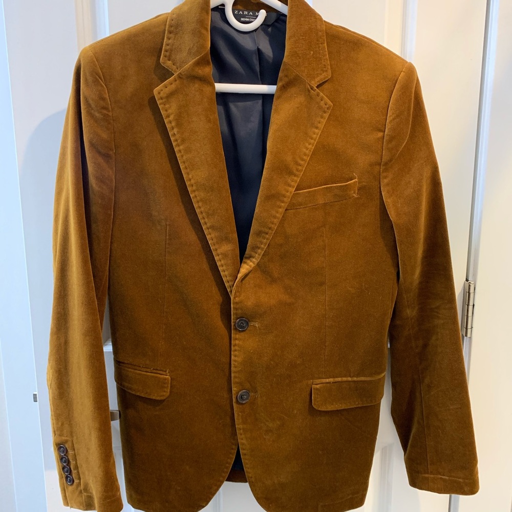 Zara Men’s Sports Jacket Mustard Yellow - Size 40